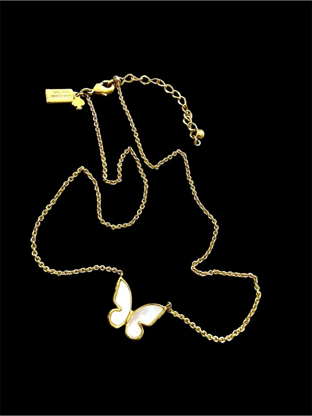 Kate Spade ALL A FLUTTER Mother of Pearl Butterfly Necklace